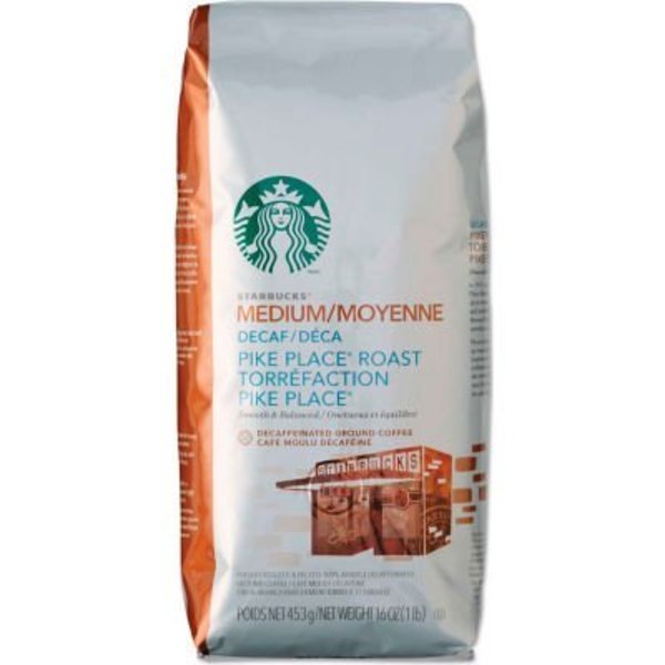 Starbucks Coffee Co Starbucks Coffee, Ground, Pike Place Decaf, 1lb Bag 11029358